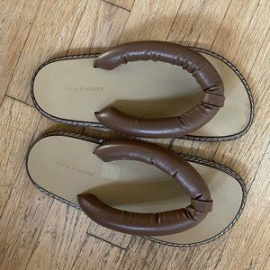 Brown size 39 leather sandals by Sofie D Hoore